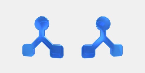 device hub 3D icon on isolate white background