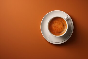 High Detail Picture of Top View Delicious Coffee Cup