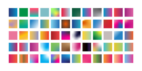 Mega set of gradient color swatches for modern web, UI, and UX design featuring vivid and trending tones in vector format for background, branding, or creative interface design.