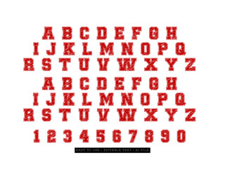 Creative hand drawn white chalk alphabet set on a black chalkboard background including uppercase decorative letters for educational and artistic design purposes