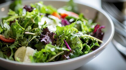 Fresh Green Salad with Organic Ingredients