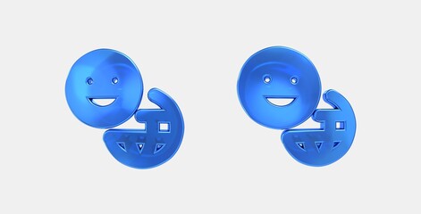 emoji language 3D icon on isolate white background