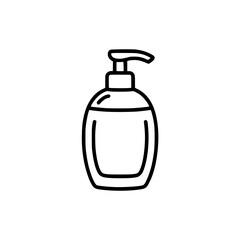 Fototapeta premium Minimalist line art illustration of a soap dispenser bottle