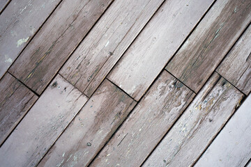 Boards nailed with nails with diagonal connection top view