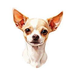 Cute Chihuahua dog portrait with big ears and bright eyes  