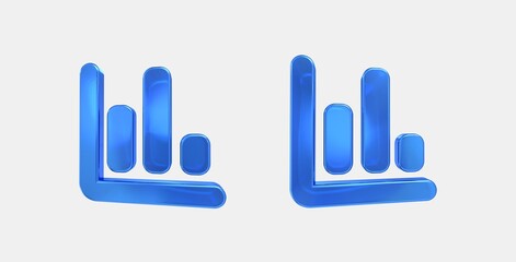 finance 3D icon on isolate white background