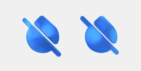 format color reset 3D icon on isolate white background