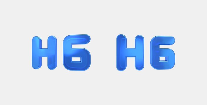 format h6 3D icon on isolate white background