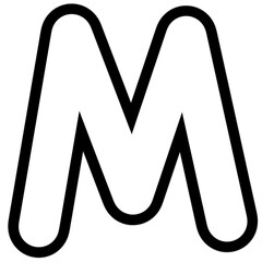 letter M outline