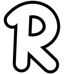 letter R outline