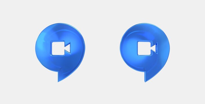 hangout meeting 3D icon on isolate white background