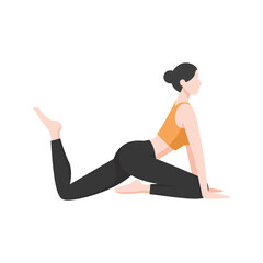 Fototapeta premium Woman Doing Yoga Pose – Fitness and Wellness Illustration