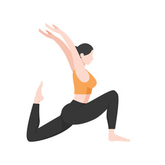 Woman Doing Yoga Pose &ndash; Fitness and Wellness Illustration