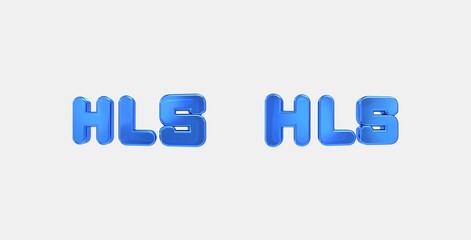 hls 3D icon on isolate white background