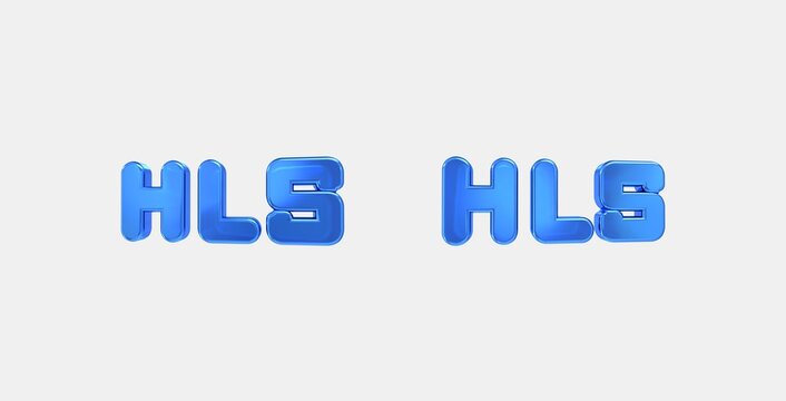 hls 3D icon on isolate white background