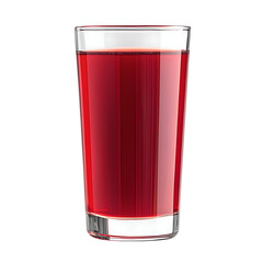 Refreshing glass of red fruit juice isolated on transparent background