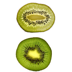 Freshly cut kiwi slice  vibrant green flesh and seeds Sliced Fruits Fresh Fruits , Citrus Fruits...