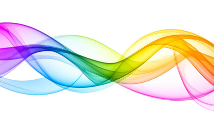 Fototapeta premium Colorful abstract wave background on white background. 