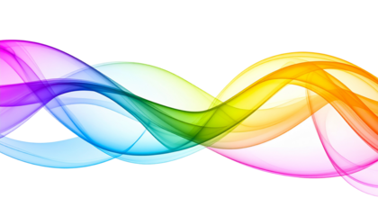 Colorful abstract wave background on white background.
