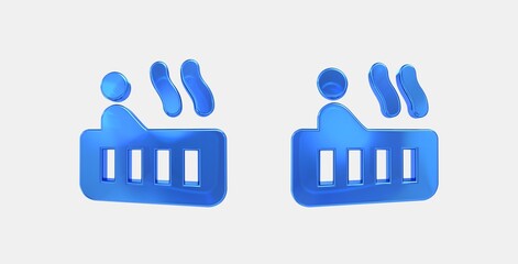 hot tub 3D icon on isolate white background