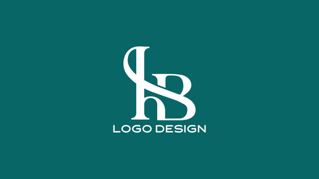 Bold HB monogram logo with strong serif interlock style, ideal for professional branding, corporate identity, or high-end personal logos