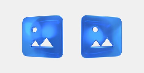 imagesmode 3D icon on isolate white background