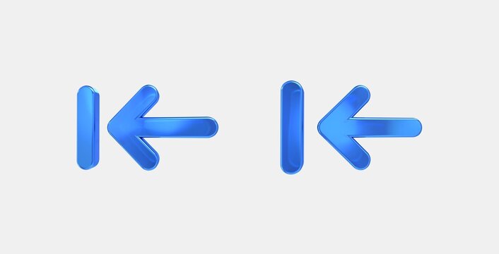 keyboard tab rtl 3D icon on isolate white background