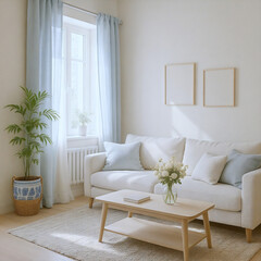 modern living room with sofa