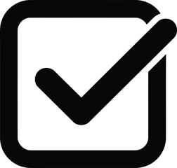 A check mark in a box is isolated on white background © foods