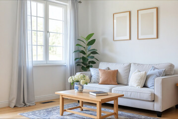 modern living room with sofa