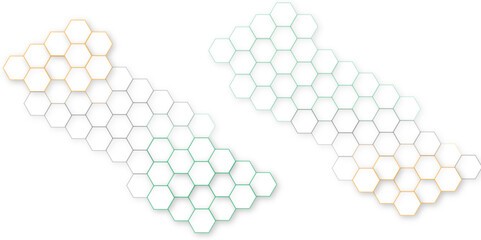 Abstract White Hexagonal Background. Luxury White Pattern. Futuristic abstract honeycomb technology white background. Geometric mesh cell texture	
