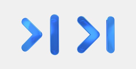 last page 3D icon on isolate white background