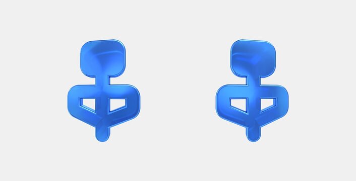 lda 3D icon on isolate white background