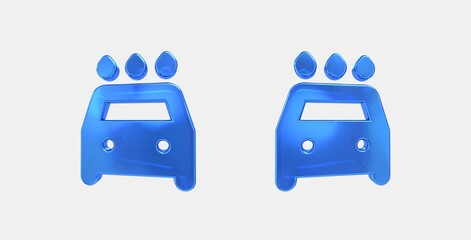 local car wash 3D icon on isolate white background