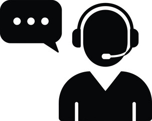 A customer service representative is ready to assist, isolated on white background