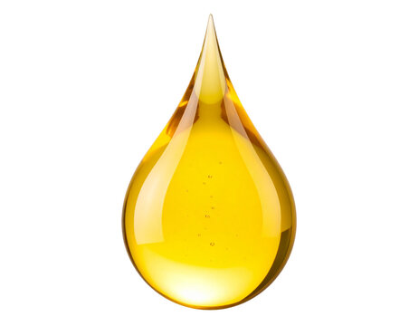 A oil drop isolated on transparent background. PNG.
