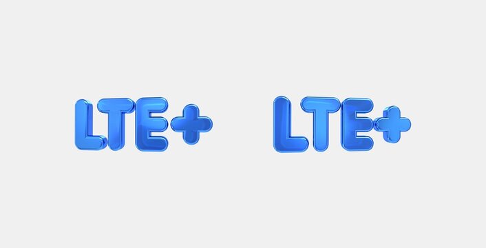 lte plus mobiledata 3D icon on isolate white background