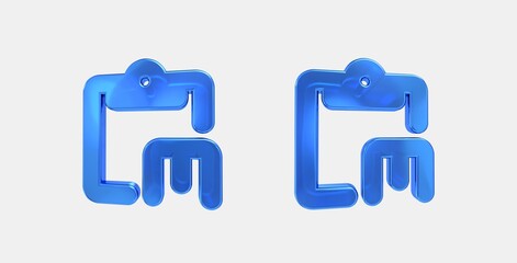 markdown paste 3D icon on isolate white background