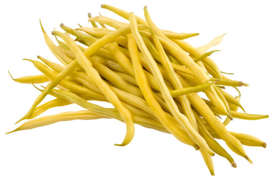 Yellow wax beans pile isolated on a transparent background yellow beans fresh