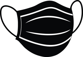 surgical mask vector silhouette art and illustration