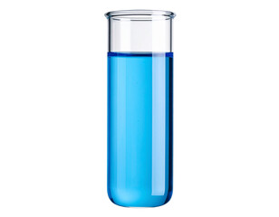 Test tube with blue liquid png.