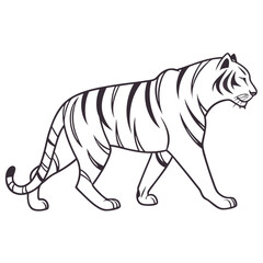Fototapeta premium Vector illustration of a tiger design free online download.