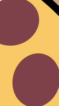 Animation of multiple pizza icons on white background