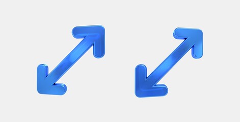 open in full 3D icon on isolate white background