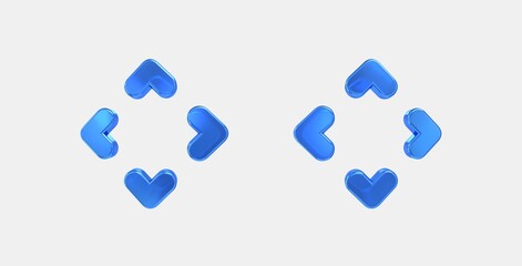 open run 3D icon on isolate white background