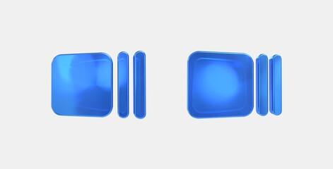 overview key 3D icon on isolate white background