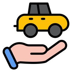 Sell a Car icon vector image. Can be used for Automotive Dealership.