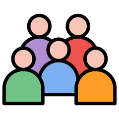 Audiences icon vector image. Can be used for Public Relations Agency.