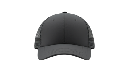 Gray trucker cap mockup isolated PNG with Transparent Background