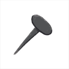 Nail Illustration with crayon style editable for cards, poster decorations, t-shirt prints, stickers, icons and others